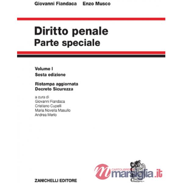 DIRITTO PENALE PARTE SPECIALE VOL. 1