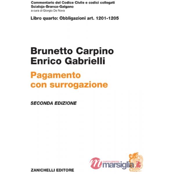 PAGAMENTO CON SURROGAZIONE ART. 1201 - 1205