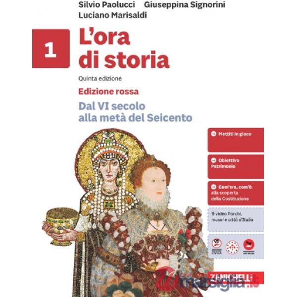 L'ORA DI STORIA. ED. ROSSA. 5 ED.DA VI A META 600. - ROMA. VOL. 1. + E