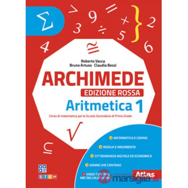 ARCHIMEDE - ED. ROSSA. CONF. ARITMETICA + GEOMETRIA + EBOOK. LAB. 1
