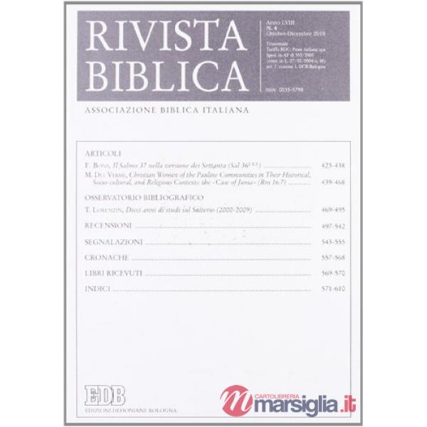 Rivista biblica (2010). Vol. 4