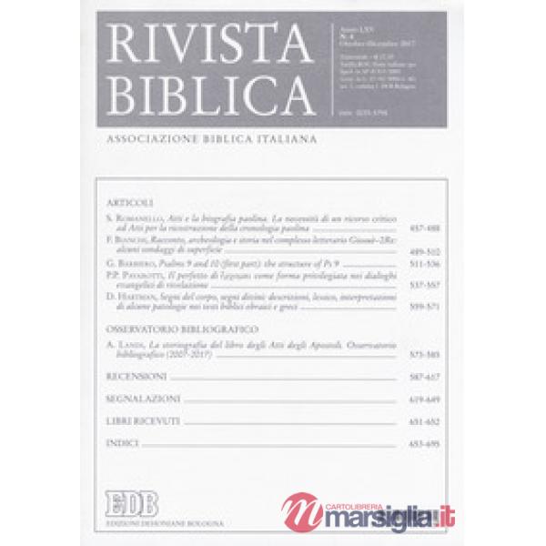 Rivista biblica (2017). Vol. 4