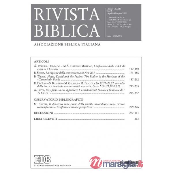 Rivista biblica (2020). Vol. 3