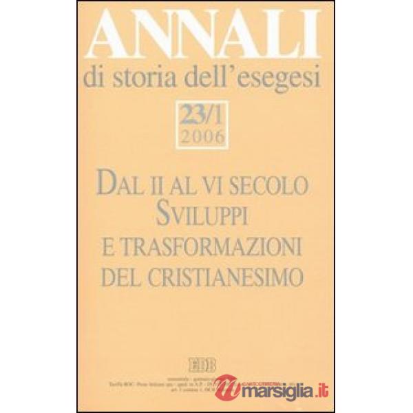 Annali di storia dell'esegesi (2006). Vol. 23/1
