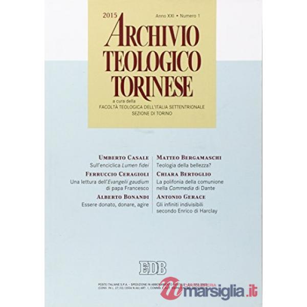 Archivio teologico torinese (2015). Vol. 1