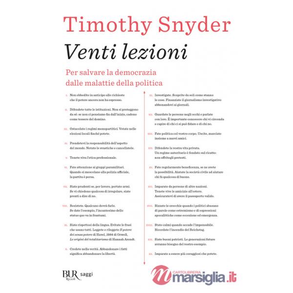Venti lezioni. Per salvare la democrazia dalle malattie della politica