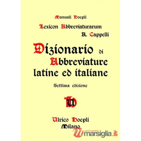 Dizionario di abbreviature latine ed italiane
