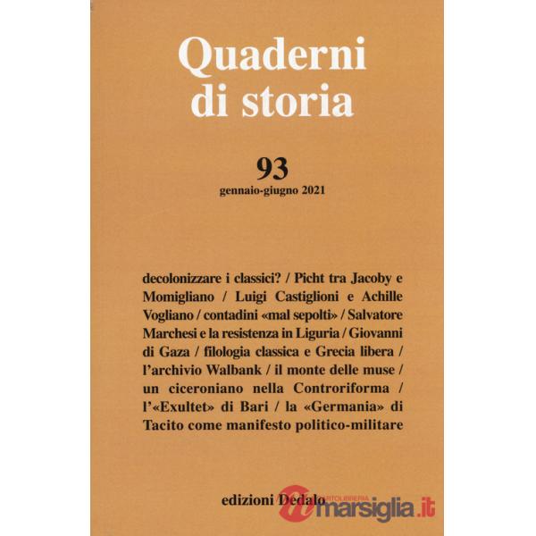 Quaderni di storia (2021). Vol. 93: Gennaio-giugno 2021