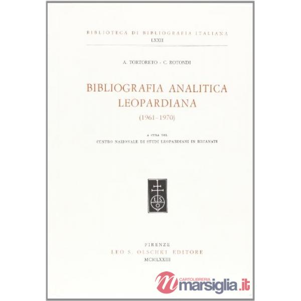Bibliografia leopardiana (1961-1970)
