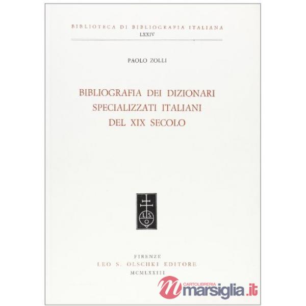 Bibliografia dei dizionari specializzati italiani del XIX secolo