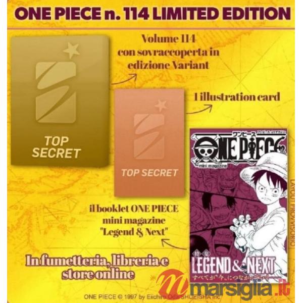 One piece. Limited edition. Con booklet One piece mini magazine Legend & next. Con illustration card. Vol. 114