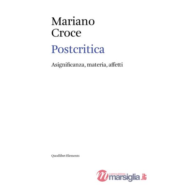 Postcritica. Asignificanza, materia, affetti