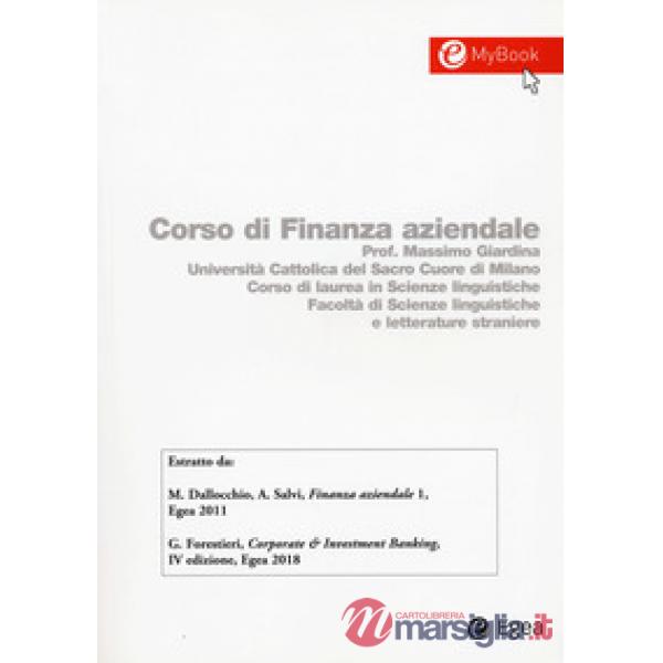 Corso di finanza aziendale. Estratto 2018