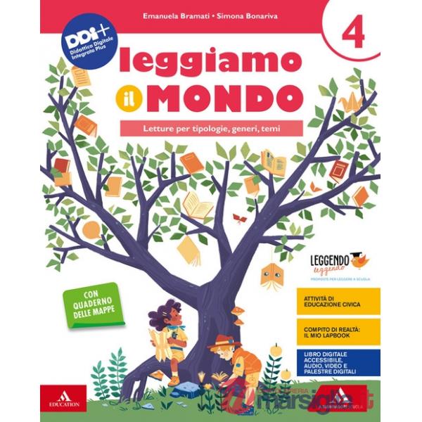 LEGGIAMO IL MONDO VOL. 4 ANNO MB + CONT.DIGIT.