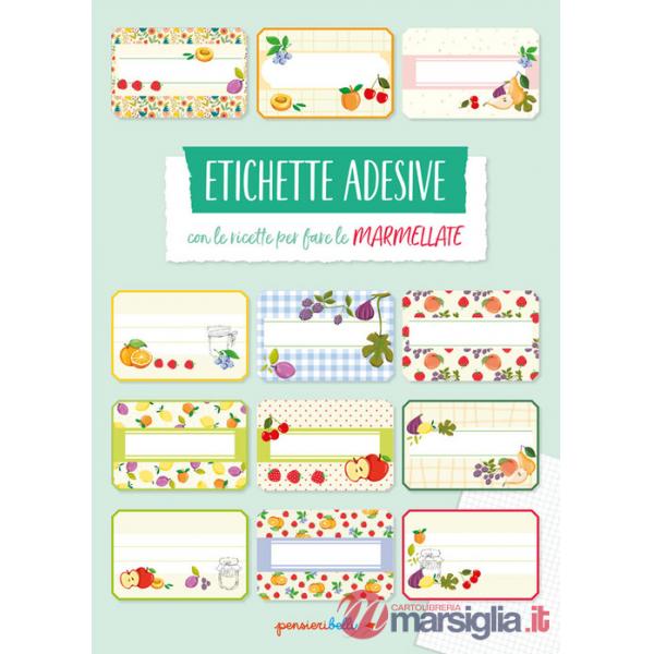 Etichette adesive con le ricette per fare le marmellate