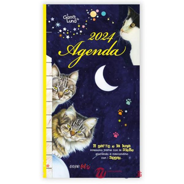 Agendina settimanale 2024. Il gatto e la luna