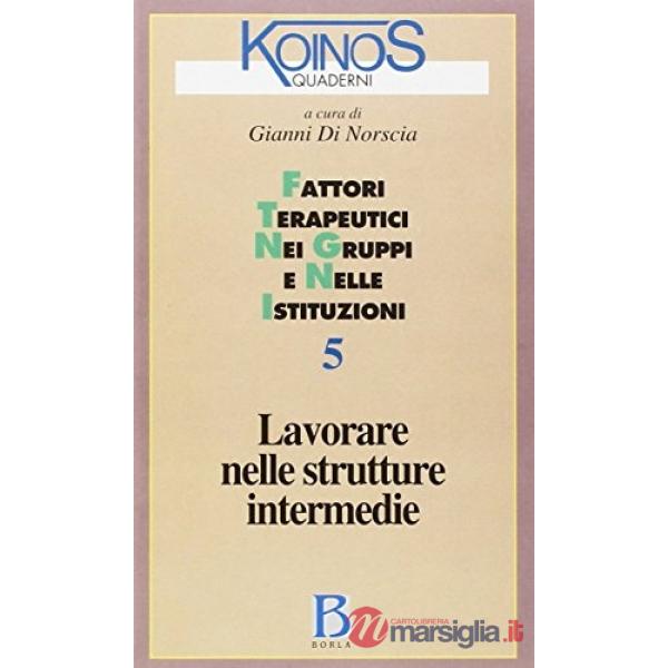 Quaderni di Koinos. Vol. 5: Lavorare nelle strutture intermedie. Fattori terapeu