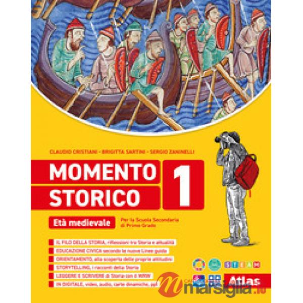 MOMENTO STORICO VOL. 1 ETA' MEDIEVALE + STORIA ANTICA + ED. CIVICA