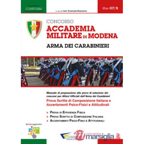 Concorso Accademia Militare di Modena. Arma dei Carabinieri. Prova scritta di co
