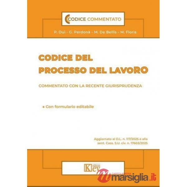 Codice del processo del lavoro commentato con la recente giurisprudenza 2025