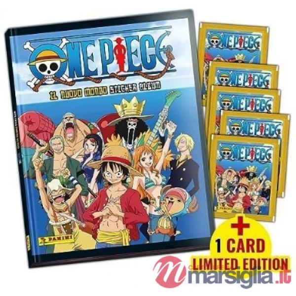 One Piece. Sticker & trading card. Ediz. illustrata. Con 5 bustine. Con card limited edition