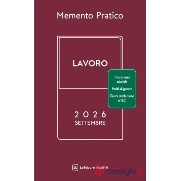 Memento lavoro. Settembre 2026