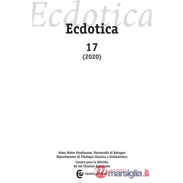 Ecdotica (2020). Vol. 17