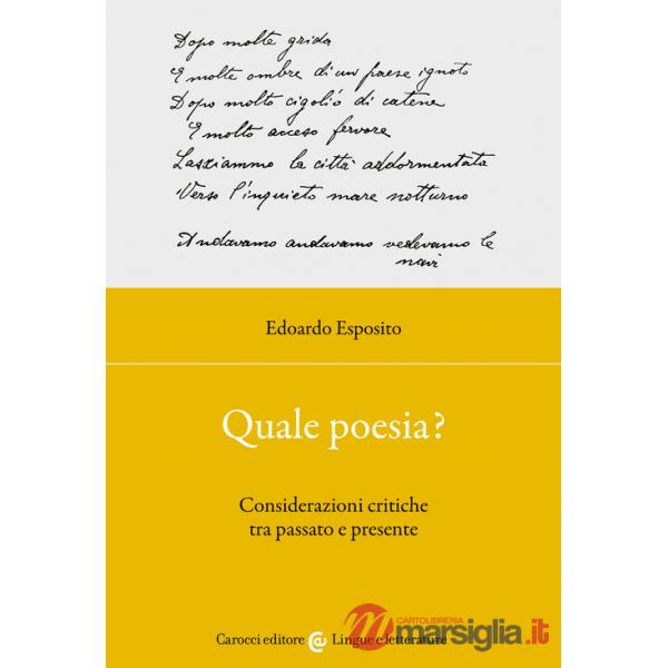 Quale poesia? Considerazioni critiche tra passato e presente