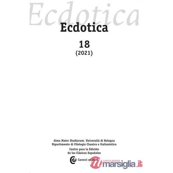 Ecdotica (2022). Vol. 18