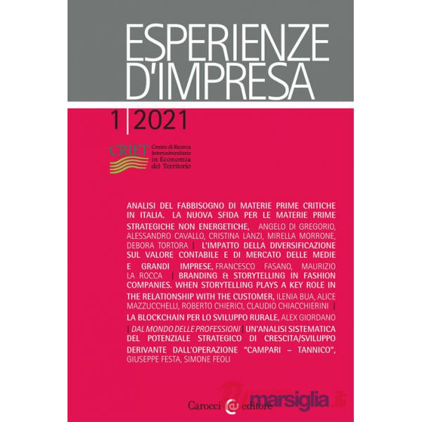 Esperienze d'impresa 1/2021 (2021). Vol. 1