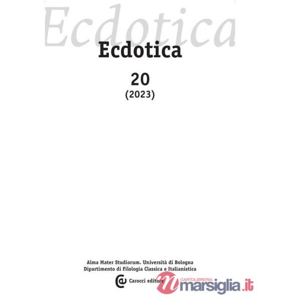 Ecdotica (2023). Vol. 20