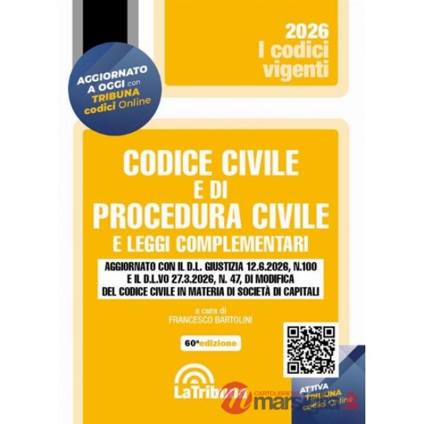 Codice civile e di procedura civile e leggi complementari 2026