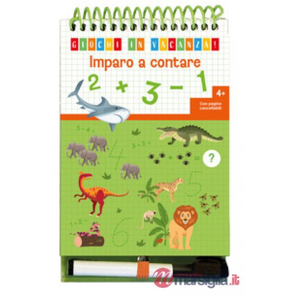 Imparo a contare. Giochi in vacanza! Ediz. a colori. Ediz. a spirale. Con pennarello