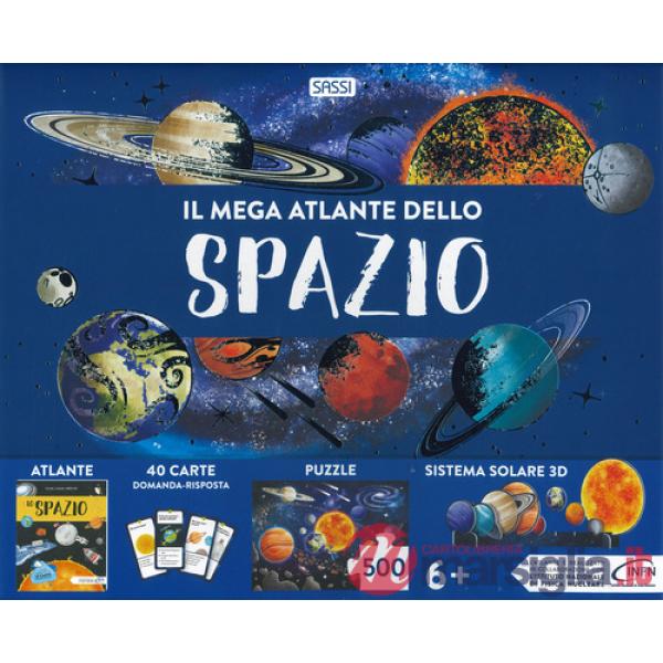 Mega atlante dello spazio. Nuova ediz. Con puzzle. Con sistema solare in 3D. Con 40 Carte (Il)