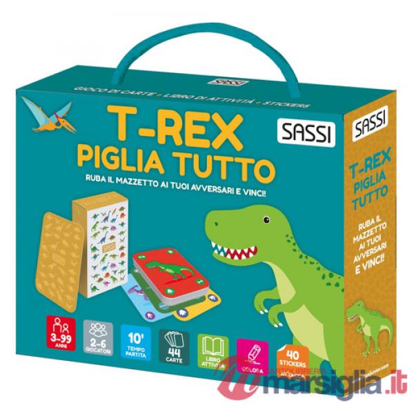 T-rex piglia tutto. Ediz. a colori. Con 40 stickers. Con 44 Carte