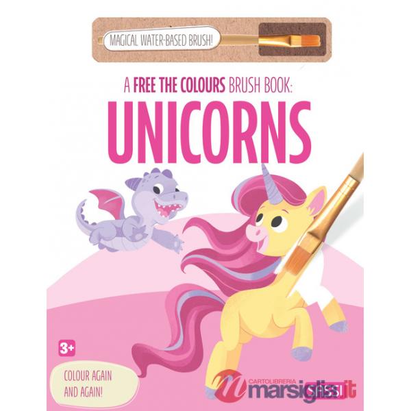 Unicorns. A free the colours brush book. Con magical water-based brush