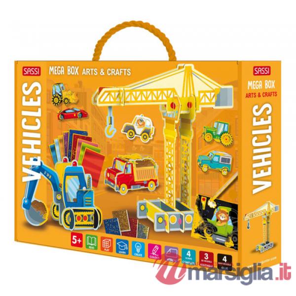 Vehicles. Mega box arts & crafts. Ediz. a colori. Con 3 3D models. Con 4 mini-models. Con 4 scenes