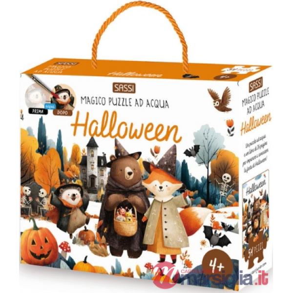 Halloween. Magico puzzle ad acqua. Ediz. illustrata. Con pennello. Con puzzle da 54 pezzi