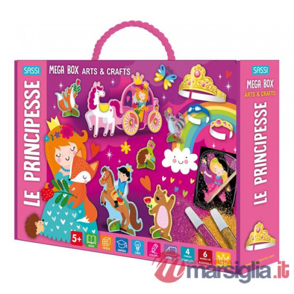 Principesse. Mega box arts & crafts. Ediz. a colori. Con 4 fondali. Con 6 modelli 3D (Le)