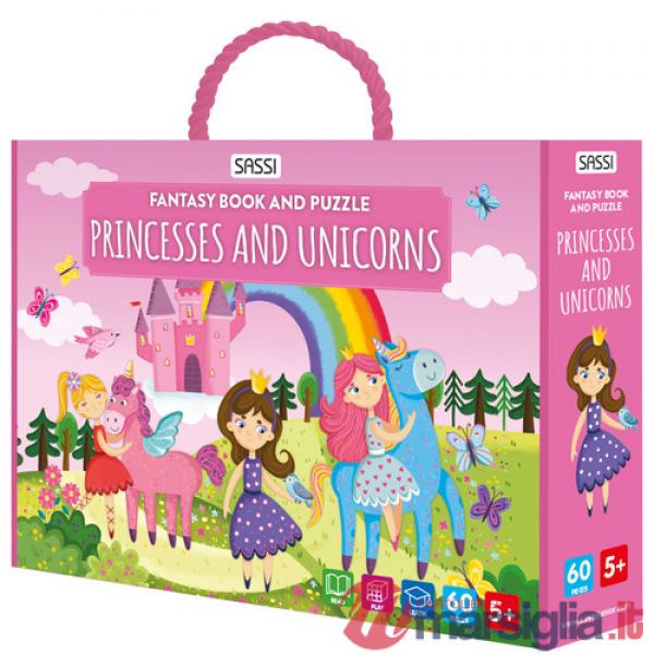 Princesses and unicorns. Fantasy book and puzzle. Ediz. a colori. Con puzzle
