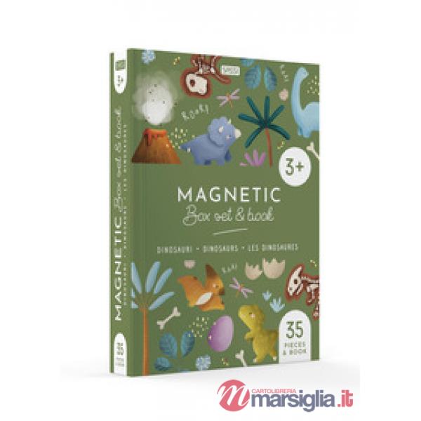 Dinosauri-Dinosaurs-Les dinosaures. Magnetic box e book. Ediz. multilingue. Con 35 magneti