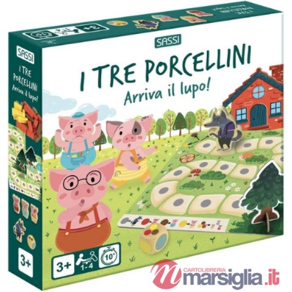 Tre porcellini. Arriva il lupo! I miei primi giochi di società. Nuova ediz. Con casetta 3D da costruire. Con pedine di legno. Co