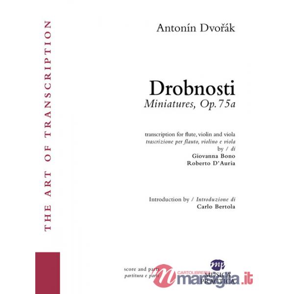 Drobnosti. Miniatures, Op.75a. Per flauto, violino e viola. Partitura