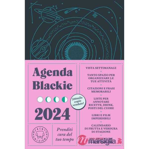 Agenda Blackie 2024 settimanale 12 mesi. Prenditi cura del tuo tempo