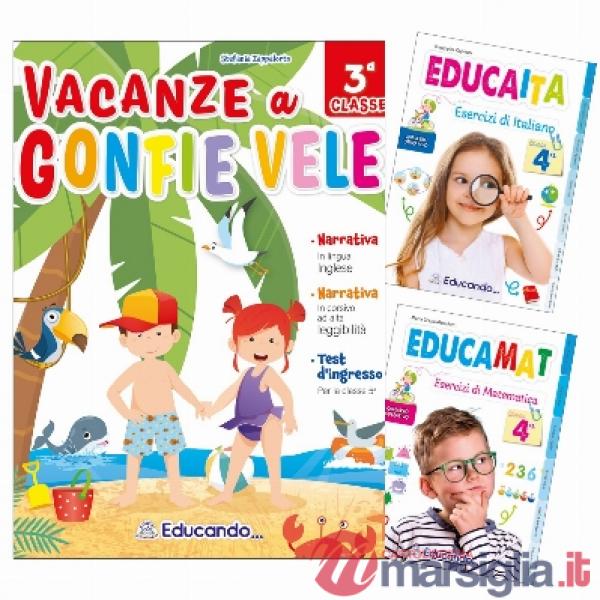 VACANZE A GONFIE VELE 3 + ESERCIZIARIO ITA-MAT