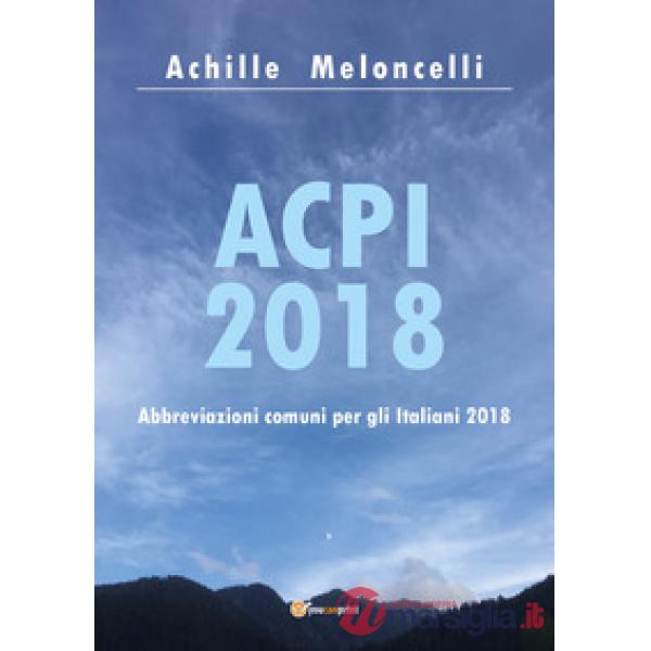 ACPI 2018. Abbreviazioni comuni per gli italiani 2018
