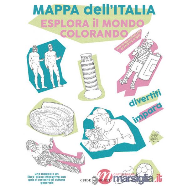 Mappa dell'Italia. Esplora il mondo colorando. Con 1 mappa A3 in tessuto non tessuto