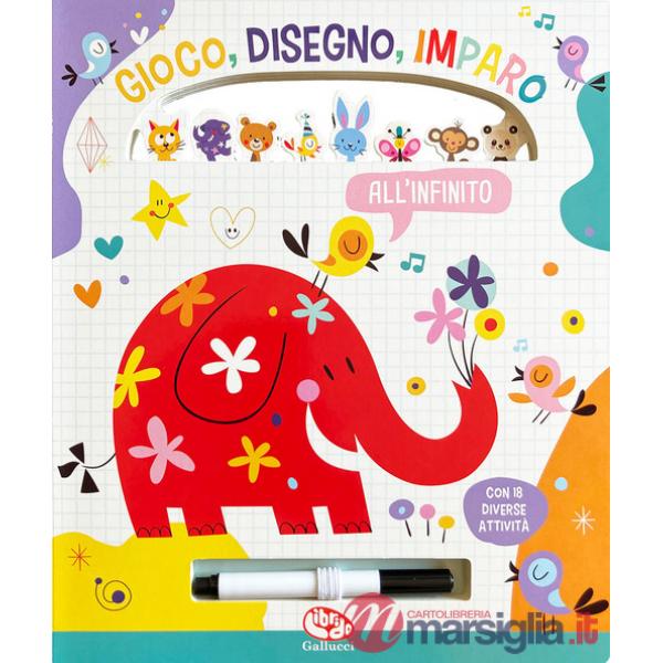 Animali. Gioco, disegno, imparo all'infinito. Ediz. a colori (Gli)
