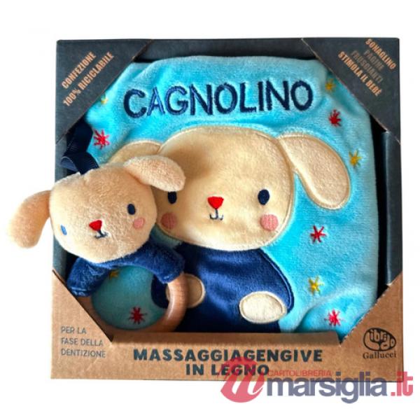 Cagnolino. Libri di stoffa con massaggiagengive in legno. Ediz. a colori. Con gadget