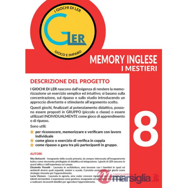 Giochi di LER. Memory inglese. I mestieri. Con tessere in cartoncino: 90 tessere in cartoncino (I)